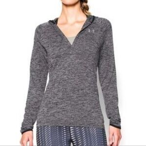 Under Armour Women's HeatGear Long Sleeve Black Heather Hoody